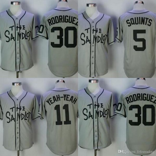 

the sandlot benny 'the jet' rodriguez 30 baseball jersey michael 'squints' palledorous 5 alan 'yeah-yeah' mccl, Blue;black