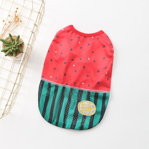 

summer dog vest dog clothes sun shelter shirt pet quick dry stretch cold cotton pet tee sweet watermelon poodle