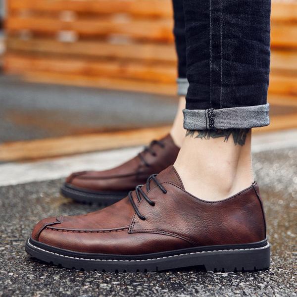 

jazz dance shoes cow leather latin dance shoes men's formal business leather bright joker british korean men's shoes#g3