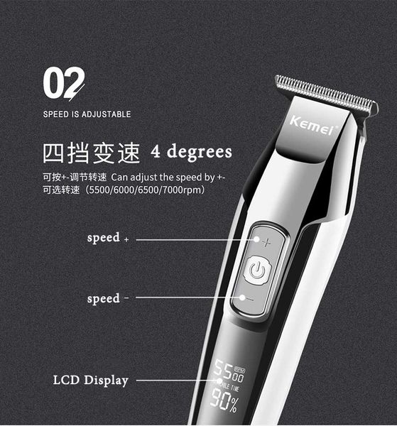 

kemei all metal aparador de pelos electric hair clipper rechargeable hair trimmer haircut shaving machine km-5027 newclipper xthcs