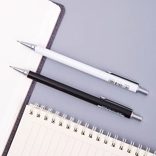 

deli 0.5mm automatic pencil mechanical pencil with metal clip and hb 2b box lead optional office school supplies, Blue;orange