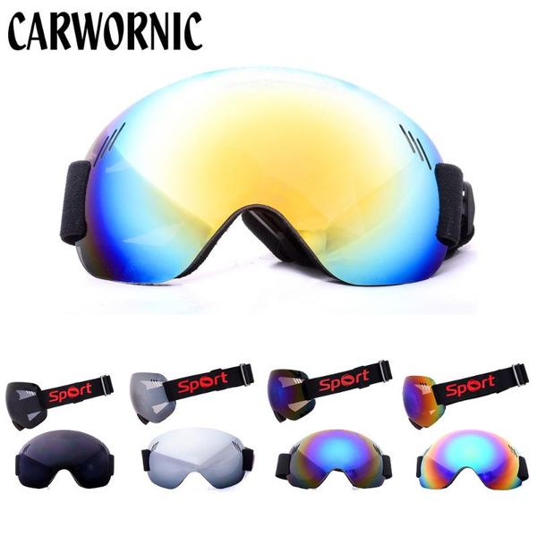 

outdoor ski goggles ski snowboard goggles men women anti-fog uv protection spherical lens frame-less snow cycling