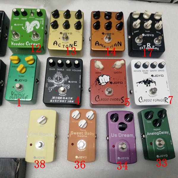 Gitarreneffektpedal 8 Modelle Wählen Sie Multieffektpedale Distortion Overdrive Delay Echo Reverb Chorus Flanger Wah Volume Phase