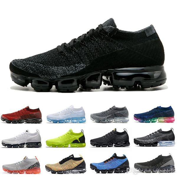 

knit 1.0 2.0 3.0 mens running shoes triple white black heritage cushion trainer men women outdoor sports sneakers 36-45
