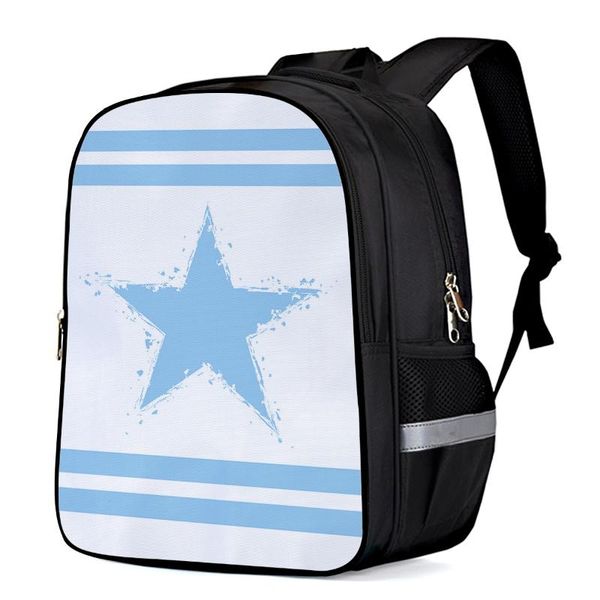 

геометрический stripes pentagram синего simple student schoolbag мальчики и девочки рюкзаки мода рюкзаки