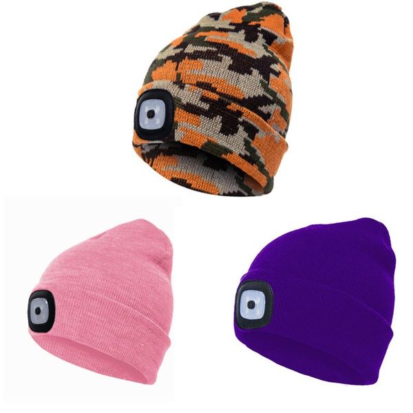 

collapsible led night fishing beanie hat with light usb rechargeable light up hat with adjustable brightness ultra soft, Black