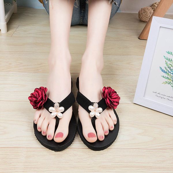 

2019 summer flat platform flip flops women woman slippers flip flop womens shoes zapatos de mujer chaussures femme terlik, Black