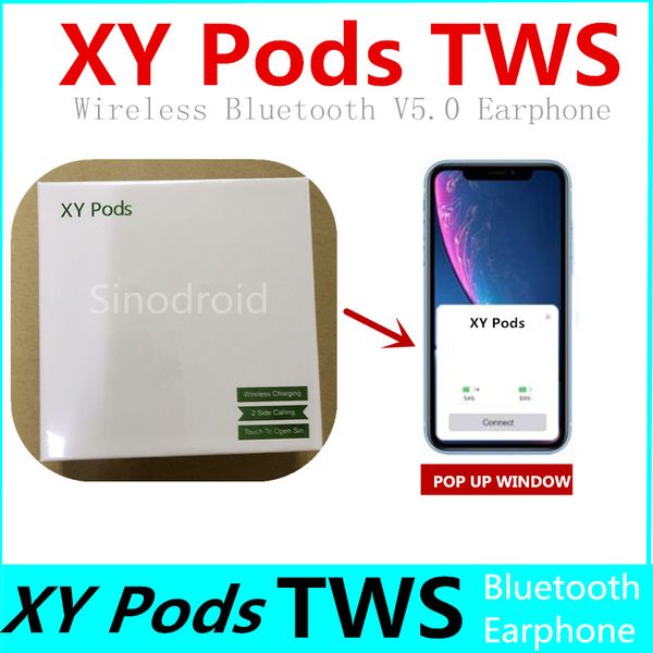 

Xy pod bluetooth earphone pop up window auto pairing wirele headphone touch control earbud head et for iphone xiaomi huawei earpiece