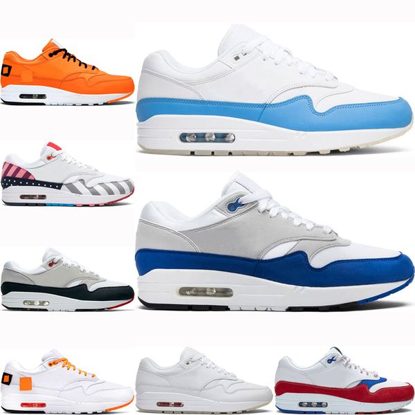 

air max 1 cushion men women running shoes anniversary royal atomic teal puerto rico elephant sports sneakers des chaussures