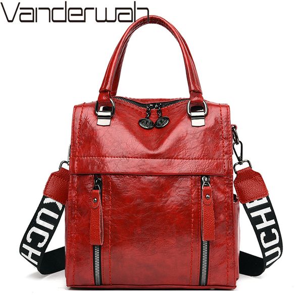 

3 in 1 multifunction backpack women soft leather backpacks female travel shoulder bag school bags for girls hand bags sac a dos