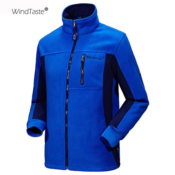 

windtaste men women's winter fleece softshell jackets outdoor sport brand clothing hiking skiing camping male female coats ka088, Blue;black