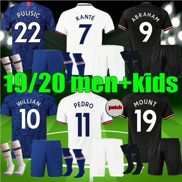 

Kid 2019 2020 willian lampard odoi puli ic cheek occer jer ey boy et 19 20 jorginho giroud men child football kit hirt, Black;yellow