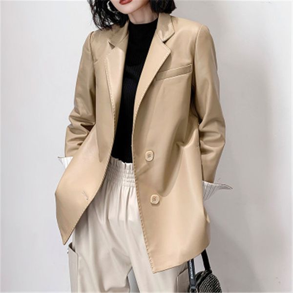 

2020 women spring genuine real sheep leather jacket r10, Black