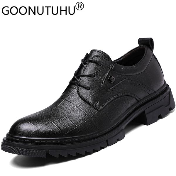 

2020 style fashion men's shoes dress genuine leather classic brown black lace up shoe man office formal shoes for men size 38-47