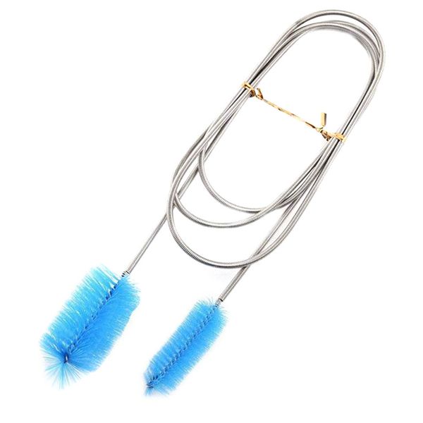 

90/155/200cm pipe cleaning brush air tube flexible double ended hose aquarium accessories tank cleaner water filter nylon