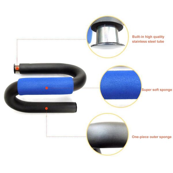 

1 пара s-образный push-up кронштейн с non-slip пены ручка здание мышцы грудь expander fi-19ing push-ups стенды