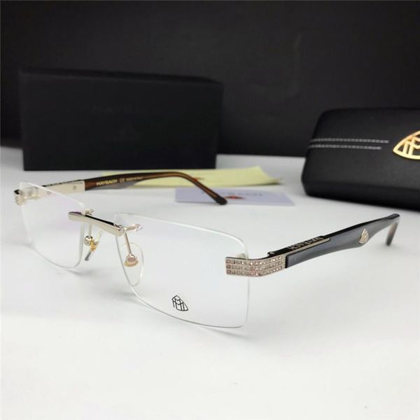 

new eyeglasses frame prescription eyeglasses z101 frameless with diamond legs business simple men optical glassesfashion style, Silver