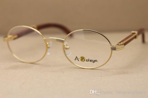 

wholesale decor wood frame eye glasses frames for women or men wooden glasses frames silver gold metal frame eyewear frame size:53-22-135mm