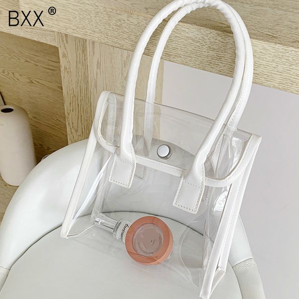 

bxx] pvc transparent crossbody bag for women 2020 spring summer fashion shoulder messenger bag female solid color handbag hl428