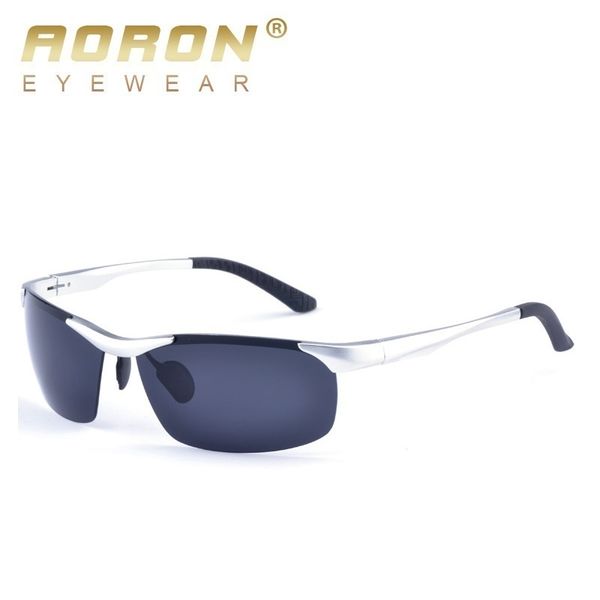 

aoron new brand aluminum men's polarized sunglasses driving coating lens sun glasses for male eyewear oculos de sol, White;black