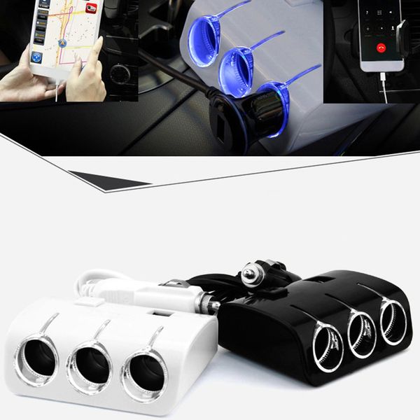 

car interior parts car assessories three cigarette lighter with one tow