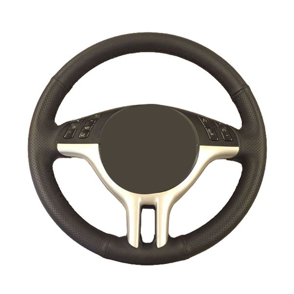 

diy genuine leather car steering wheel cover for e39 e46 325i e53 x5 / protect steering-wheel