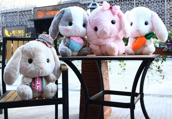

new style creative lop rabbit doll soft cute white rabbit plush toy baby accompanying sleeping toy children's gift