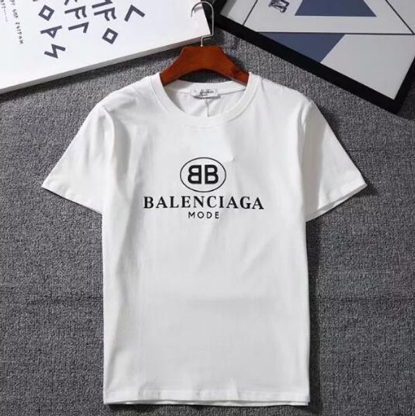 

2018 summer fashion new mens cotton tshirt black white neck tshirt letters print hip pop size s-2xl, White;black