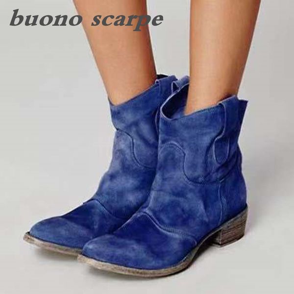 

autumn and winter new low heel suede low tube women's boots, Black