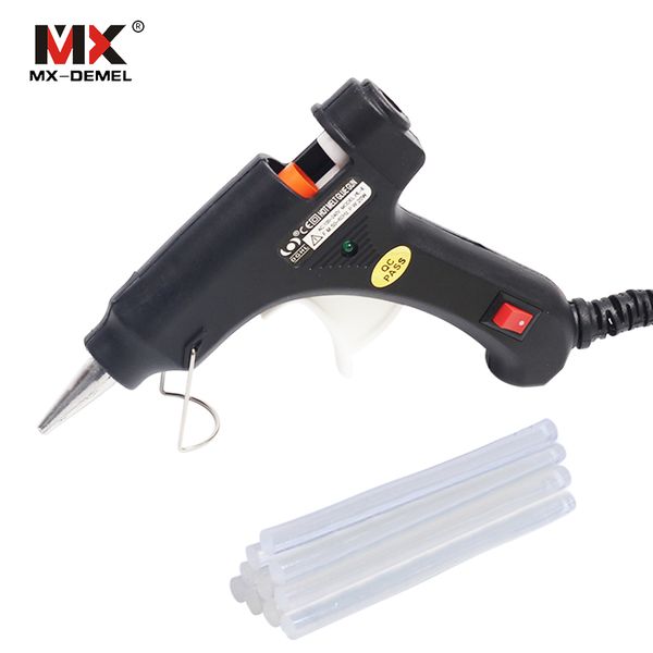 

melt glue gun 20w eu plug with 10pcs glue sticks mini guns thermo electric heat temperature tools repair tools