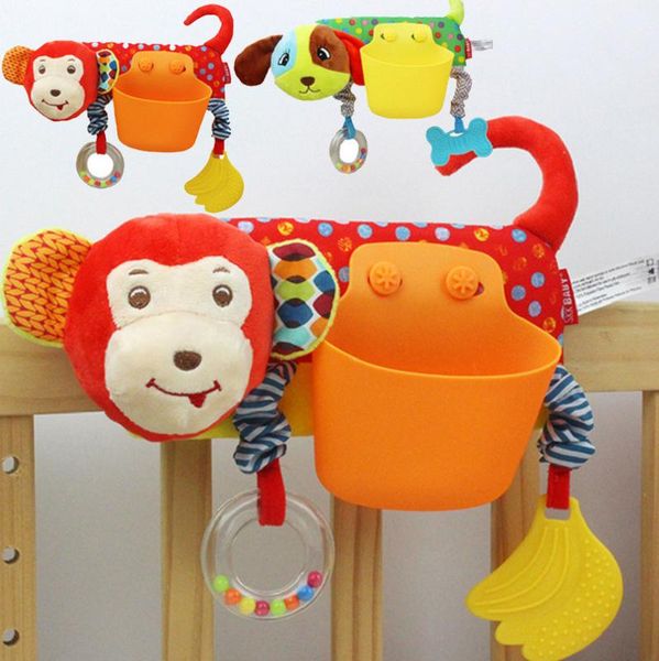 

baby stroller storage pocket cartoon animal crossbar pendant baby bed plush toy
