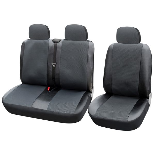 

autoyouth 1+2 seat covers car seat cover for transporter/van, universal fit with artificial leather,truck interior accessories