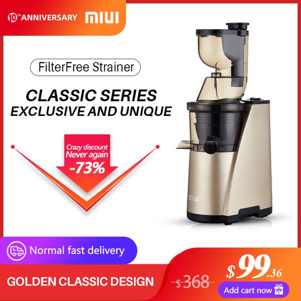 

miui slow juicer 7 cold press extractor filterpatente easy clean 43rpm quiete motor large diamete bpa classic design