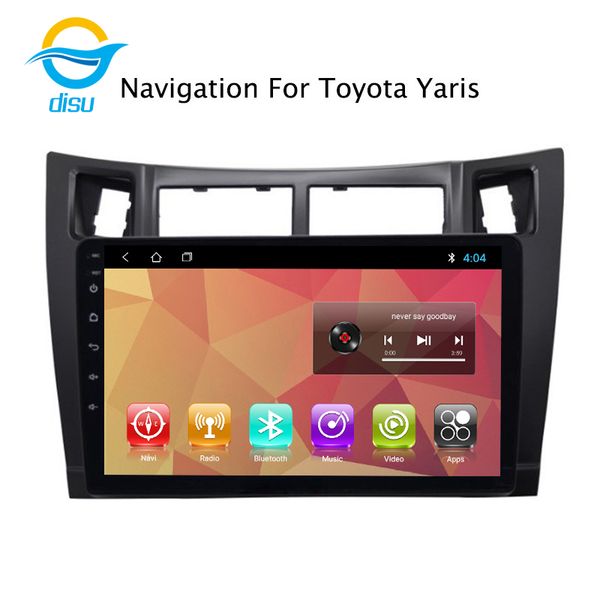 

car radio multimedia video player navigation gps android 8.1 9 inch support mirror link fortoyotayaris 2008-2011 car dvd