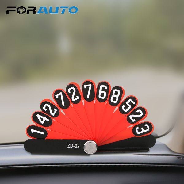 

forauto luminous phone number card car-styling car sticker car temporary parking plate automotive decor cute peacock tail shape