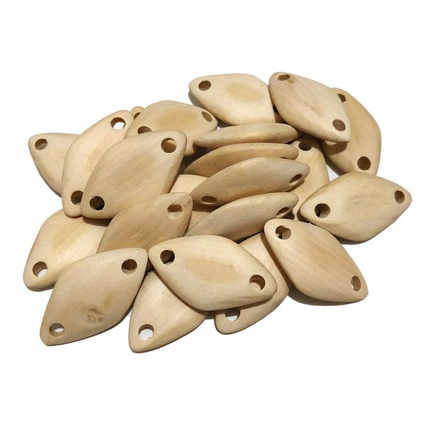 

подвески из натурального дерева с отверстиями незавершенные бусины из массива дерева изготовление колокольчиков подвесные украшения ремесла