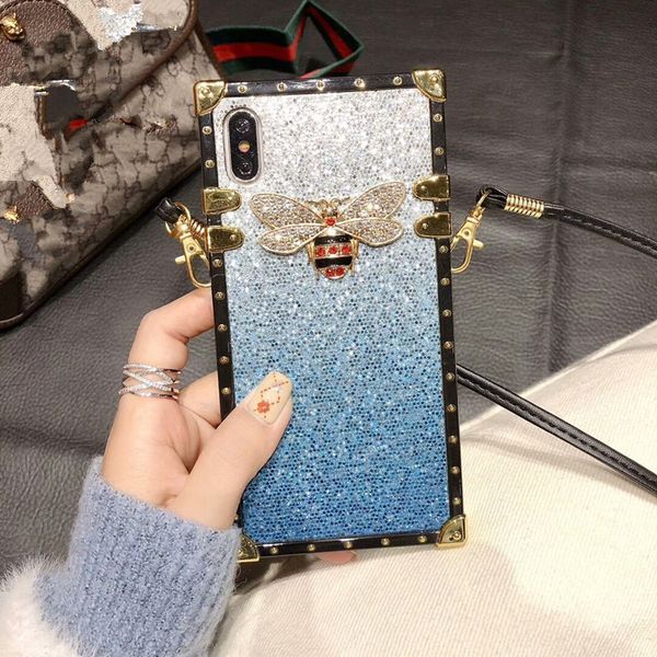 

Bling Rhinestone Известные Письма Дизайнерский Роскошный Телефон Чехол Для iPhone X XR XS Макс