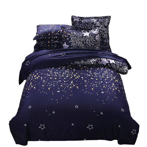 

urijk galaxy bedding set universe outer space themed galaxy print duvet cover & pillow case  size bedclothes
