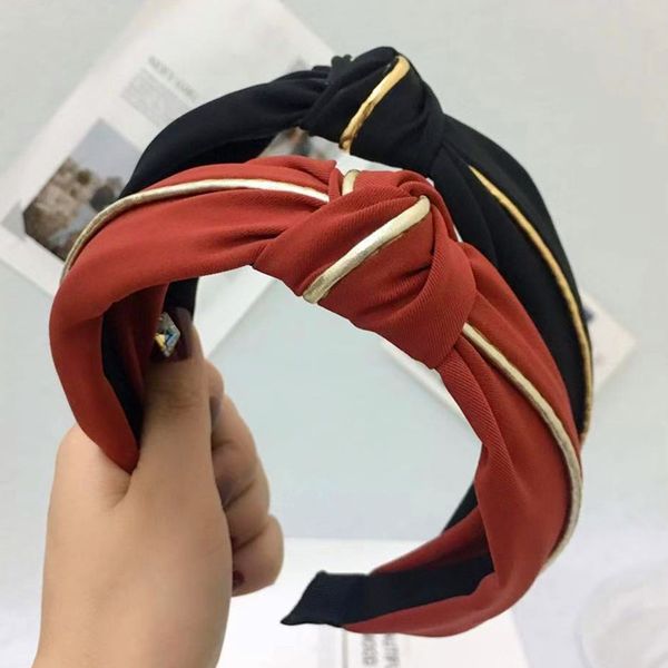 

женская мода головной убор элегантный top knot оголовье hairbands для девочек волос держатель тюрбан повседневный твердая волос обруча аксес