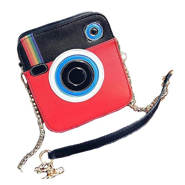 

women girls cute rainbow snapscamera design shoulder crossbody purses