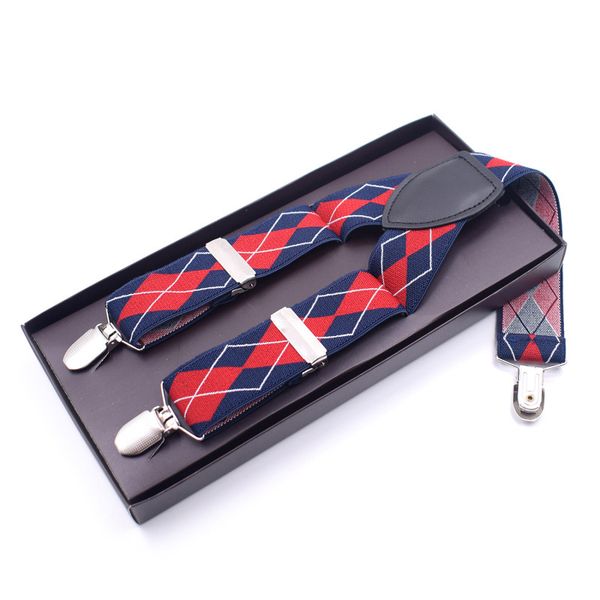 

2019 новый взрослый y-типа three-клип мужские эластичный ремень регулируемый высокого качества подтяжки 36-цветный мода повседневная личност, Black;white