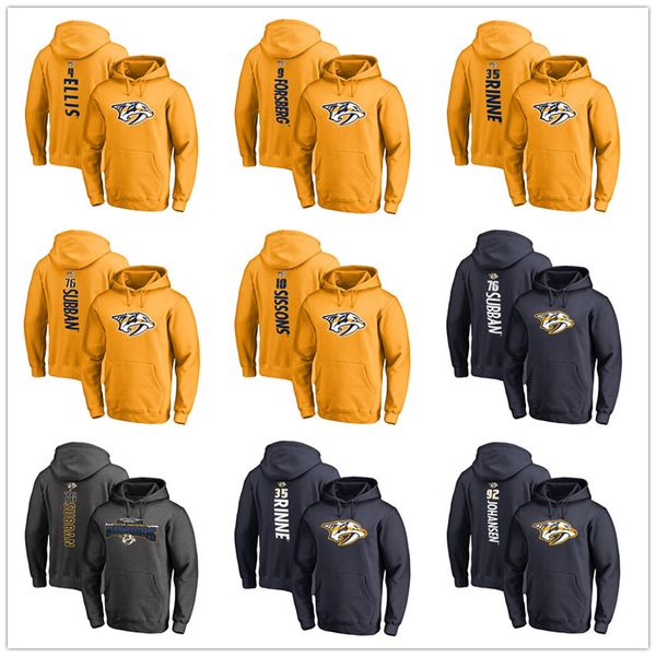 

nashville predators pk subban roman josi pekka rinne filip forsberg ryan ellis colton sissons mens pullover hoodies hooded coat printed, Black