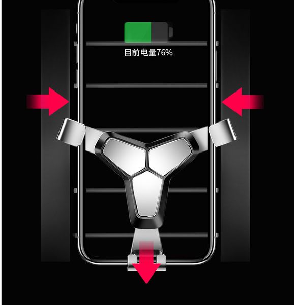 

creative 2 in 1 vehicle-mounted gravity car phone air vent mount stand for phone samsung car navigation mobile phone common bracket