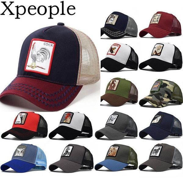 

2020 baseball cap men women animal farm snap back trucker hat mesh dad hat bone women snapback hip hop, Blue;gray