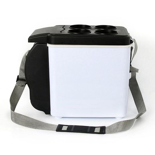 

camping home mini size 12v car small refrigerator mini fridge cooler & warmer enough capacity 6l white no need for refrigerant