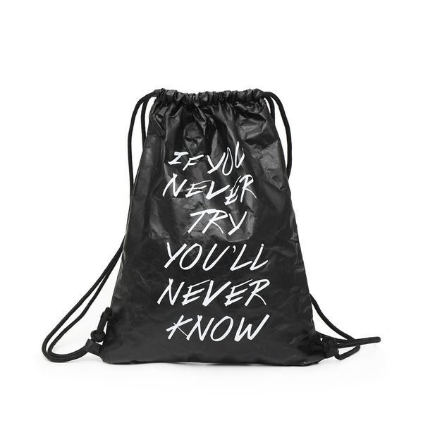 

нейтральное письмо kraftpaper рюкзак водоотталкивающие путешествия шнурок карман свежий стиль женщины рюкзаки колледж ветер небольшой свежий