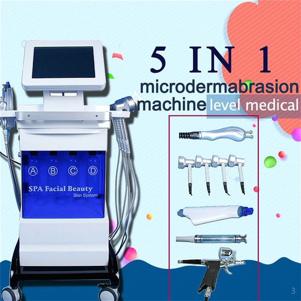 

2020 new arrival hydro dermabrasion skin rejuvenation water peeling diamond microdermabrasion facial peel hydrafacial skin beauty machine, Black;white