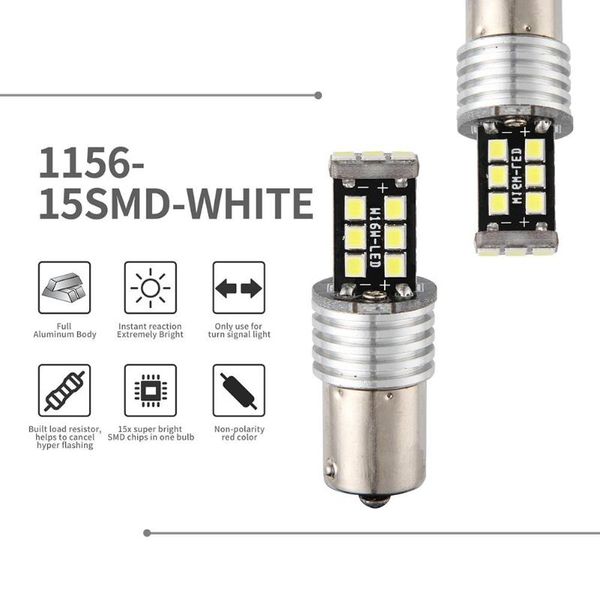

vodool одна пара / единый свет автомобиля сигнал lamp1157 / 1156 / t20 / t15 15smd 2835 светодиодные авто лампы тормоза автомобиля лампа сиг