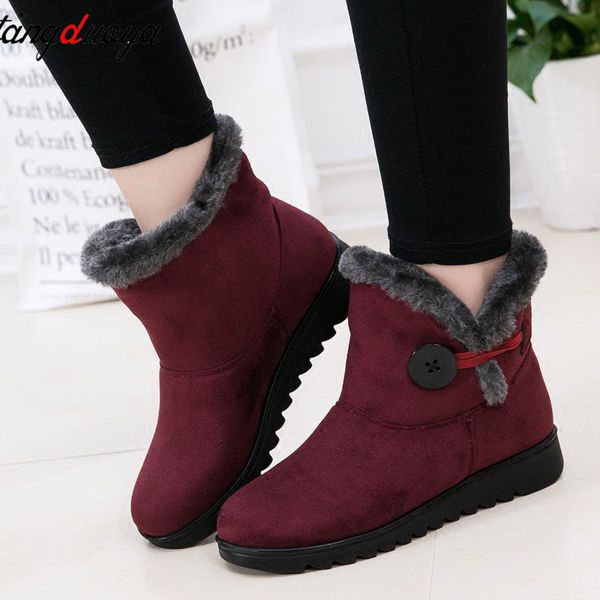 

2018 women winter shoes women's ankle boots snow boots women warm winter casual shoes ladies sneakers bota feminina, Black