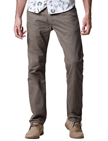 

match men's straight leg casual pants, Blue